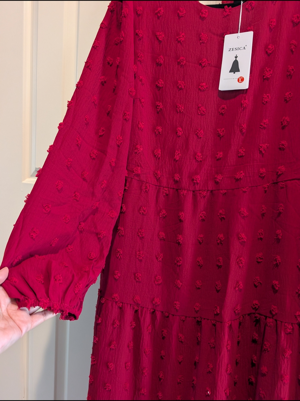 Tiered Long-Sleeve Midi Dress - Picture 5 of 5